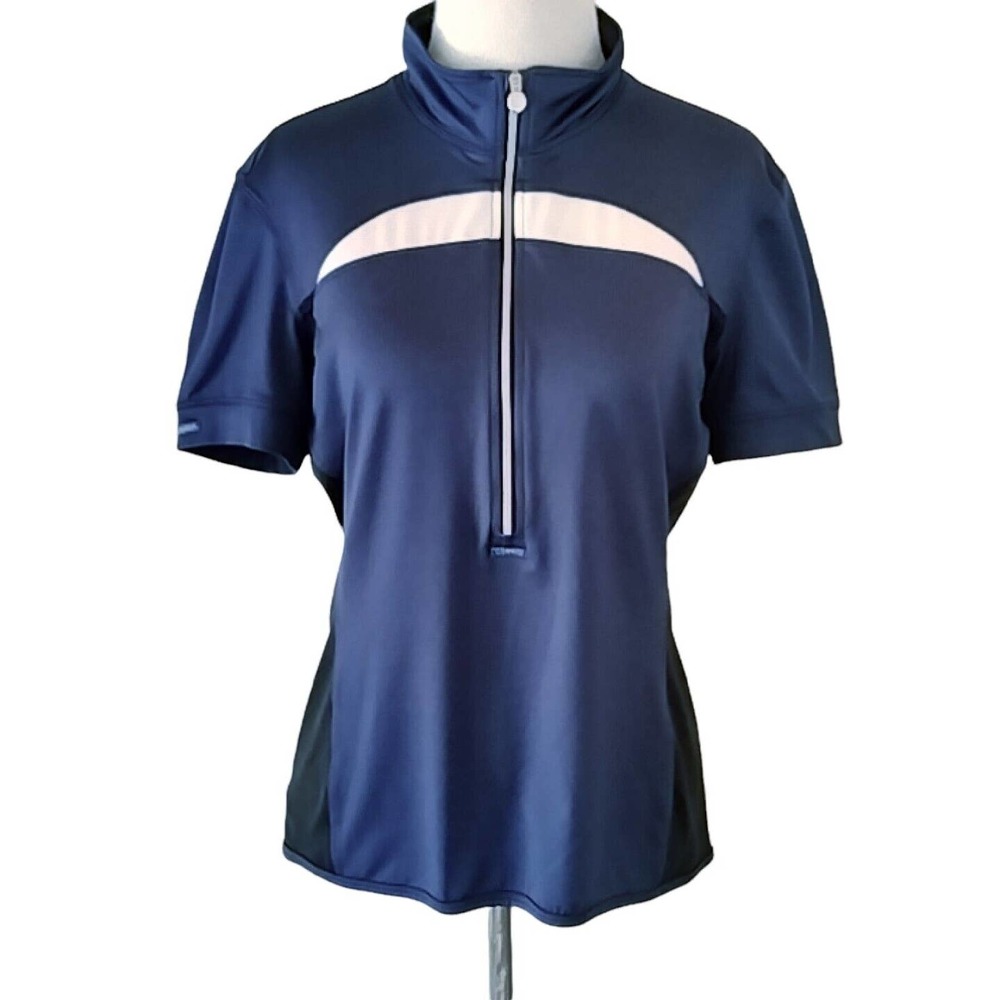 Luna eclipse cycling jersey women's L 3/4 zip short sleeve